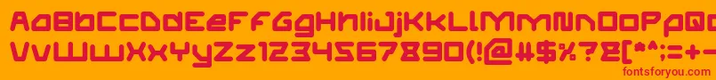ATHLETIC Font – Red Fonts on Orange Background