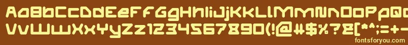 ATHLETIC Font – Yellow Fonts on Brown Background