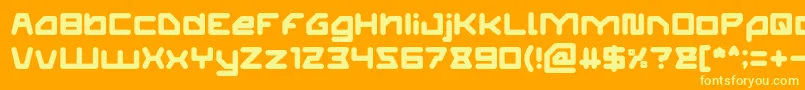 ATHLETIC Font – Yellow Fonts on Orange Background