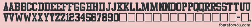 フォントAthletic – ピンクの背景に黒い文字