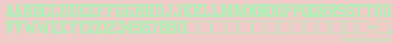 フォントAthletic – ピンクの背景に緑の文字