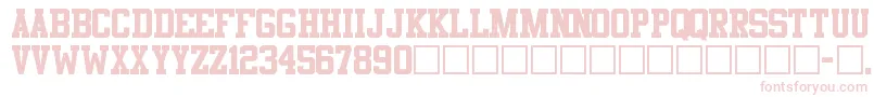 Athletic-fontti – vaaleanpunaiset fontit valkoisella taustalla