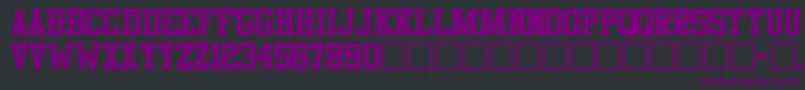 Шрифт Athletic – фиолетовые шрифты на чёрном фоне