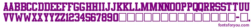Шрифт Athletic – фиолетовые шрифты на белом фоне