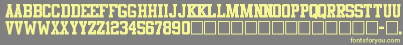 Athletic Font – Yellow Fonts on Gray Background