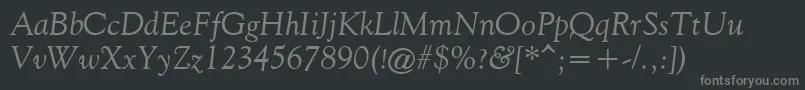 Más sobre la fuente FilcoOldeStyleItalic fuente FilcoOldeStyleItalic – Fuentes Grises Sobre Fondo Negro