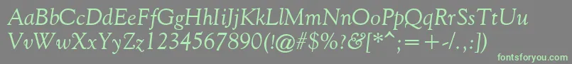 Подробнее о шрифте FilcoOldeStyleItalic Шрифт FilcoOldeStyleItalic – зелёные шрифты на сером фоне