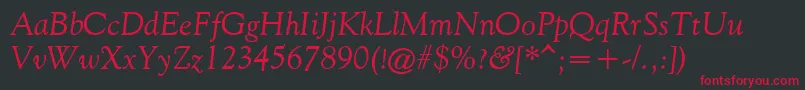 fuente FilcoOldeStyleItalic – Fuentes Rojas Sobre Fondo Negro