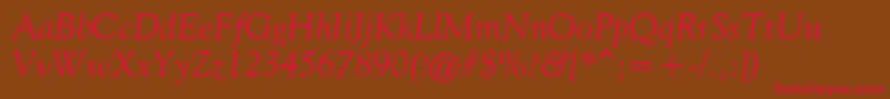 Шрифт FilcoOldeStyleItalic – красные шрифты на коричневом фоне