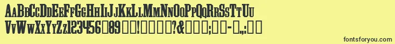 ATHLS    Font – Black Fonts on Yellow Background