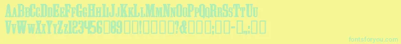 ATHLS    Font – Green Fonts on Yellow Background