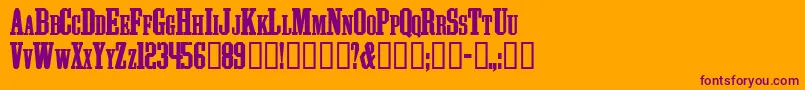 ATHLS    Font – Purple Fonts on Orange Background