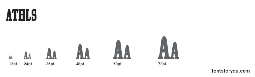 Размеры шрифта ATHLS    (120190)