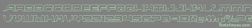 atlantia3d-Schriftart – Grüne Schriften auf grauem Hintergrund