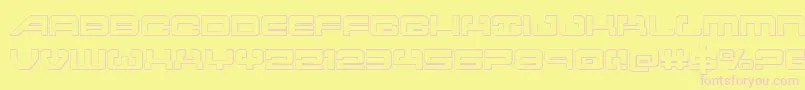 atlantia3d Font – Pink Fonts on Yellow Background