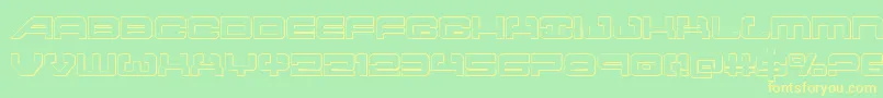 atlantia3d Font – Yellow Fonts on Green Background