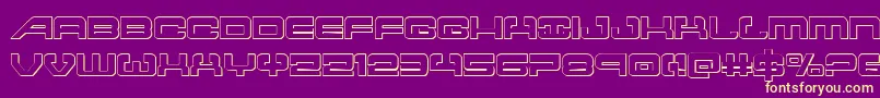 More about atlantia3d Font atlantia3d Font – Yellow Fonts on Purple Background