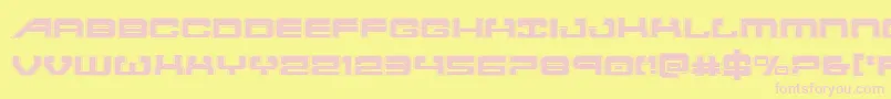 atlantiaacad-fontti – vaaleanpunaiset fontit keltaisella taustalla