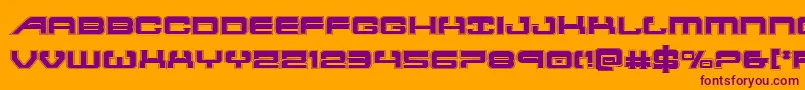 atlantiaacad Font – Purple Fonts on Orange Background