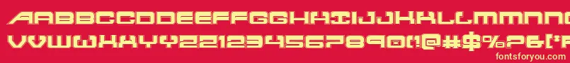 Шрифт atlantiaacad – жёлтые шрифты на красном фоне