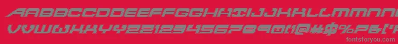 atlantiaacadital Font – Gray Fonts on Red Background