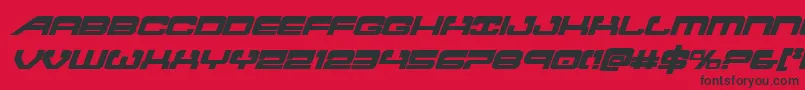 atlantiaboldital Font – Black Fonts on Red Background