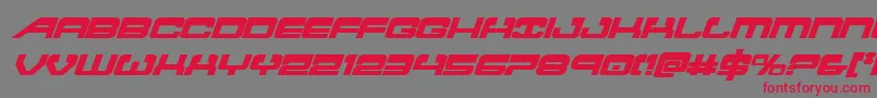 atlantiaboldital Font – Red Fonts on Gray Background