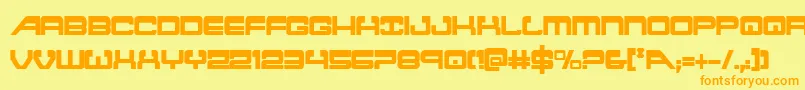 atlantiacond Font – Orange Fonts on Yellow Background