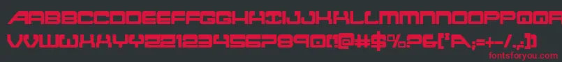 atlantiacond Font – Red Fonts on Black Background