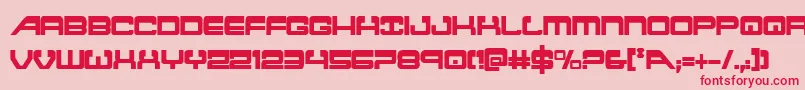 atlantiacond-fontti – punaiset fontit vaaleanpunaisella taustalla