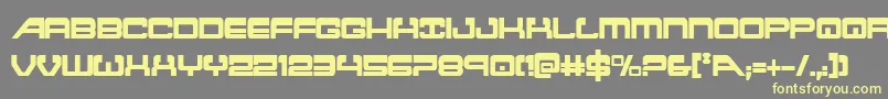 atlantiacond-fontti – keltaiset fontit harmaalla taustalla