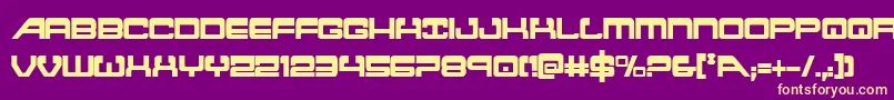 atlantiacond Font – Yellow Fonts on Purple Background