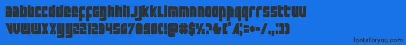 Exoplanetcond Font – Black Fonts on Blue Background