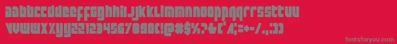 Exoplanetcond Font – Gray Fonts on Red Background