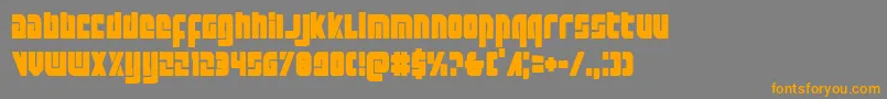 Exoplanetcond Font – Orange Fonts on Gray Background