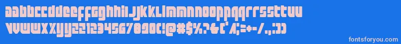 Exoplanetcond Font – Pink Fonts on Blue Background
