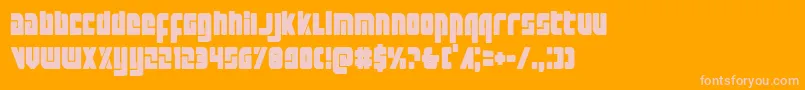 Exoplanetcond Font – Pink Fonts on Orange Background