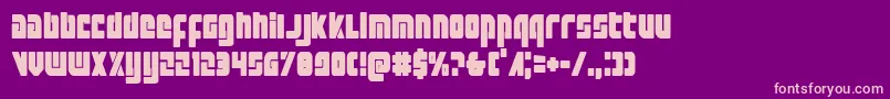 Exoplanetcond Font – Pink Fonts on Purple Background