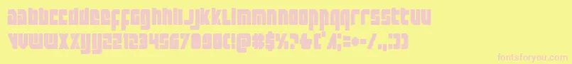 Шрифт Exoplanetcond – розовые шрифты на жёлтом фоне
