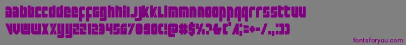 フォントExoplanetcond – 紫色のフォント、灰色の背景