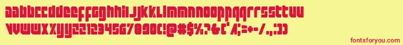 Exoplanetcond Font – Red Fonts on Yellow Background