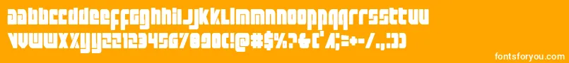 Exoplanetcond Font – White Fonts on Orange Background