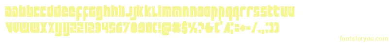 フォントExoplanetcond – 黄色のフォント