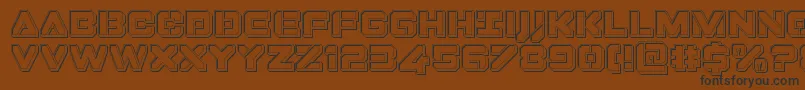 Dominojackengrave-fontti – mustat fontit ruskealla taustalla