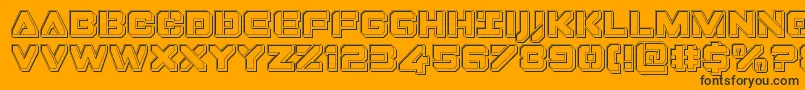 Więcej informacji o czcionce Dominojackengrave Czcionka Dominojackengrave – czarne czcionki na pomarańczowym tle