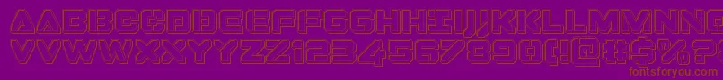 Шрифт Dominojackengrave – коричневые шрифты на фиолетовом фоне