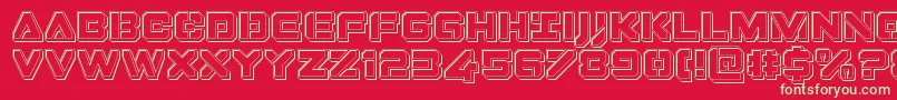 Dominojackengrave Font – Green Fonts on Red Background