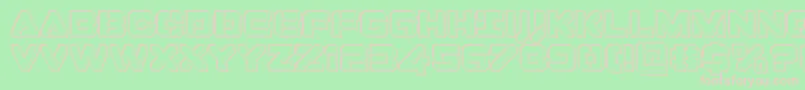 Dominojackengrave Font – Pink Fonts on Green Background