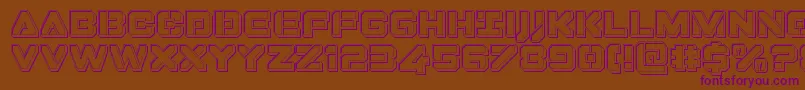 Dominojackengrave Font – Purple Fonts on Brown Background