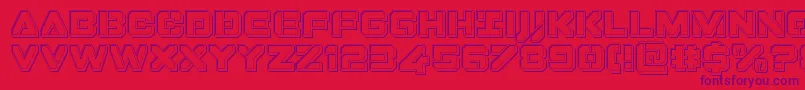 Dominojackengrave Font – Purple Fonts on Red Background